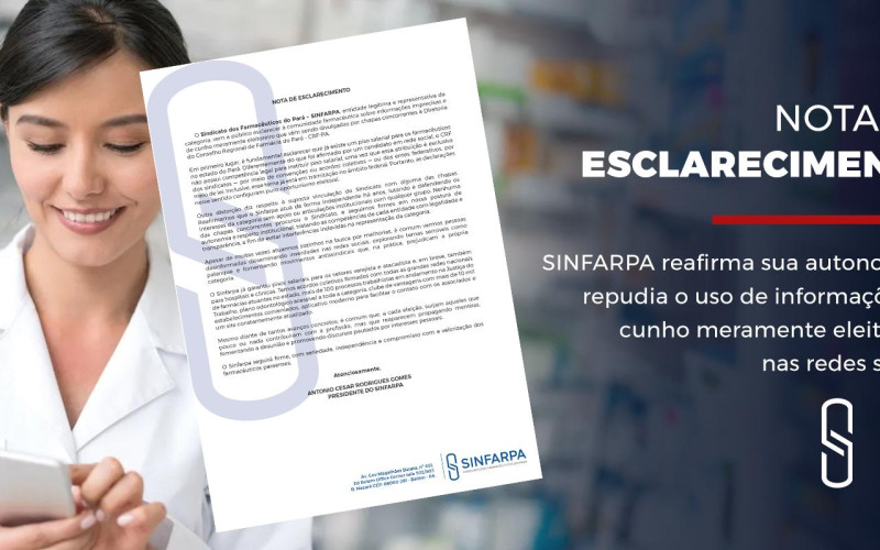 SINFARPA emite Nota de Esclarecimento sobre desinformações de cunho político nas redes sociais